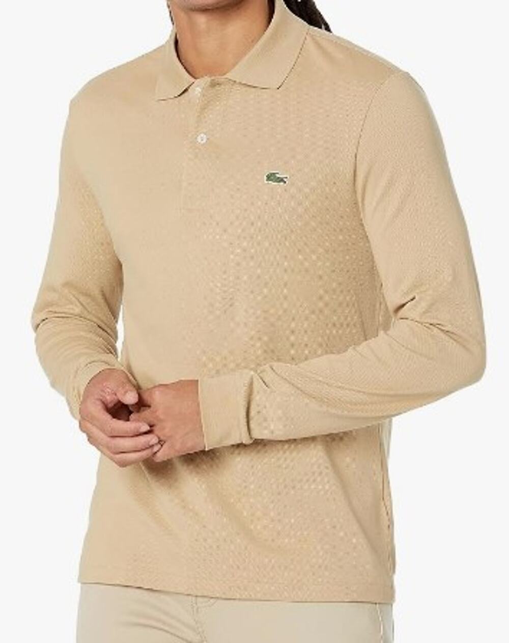 Lacoste Men's Classic Long Sleeve Pique Polo Shirt Viennois M